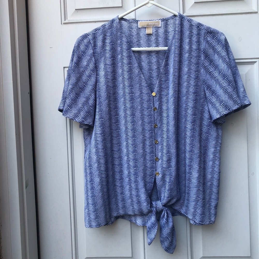 MK Front Tie Blouse